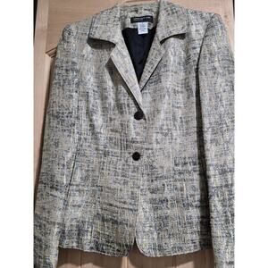 Jones New York Women's Blazer Jacket Size 4 New With Tag Gold With White And Bla